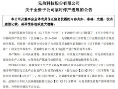 兄弟科技全资子公司停产近半年 拖累公司业绩