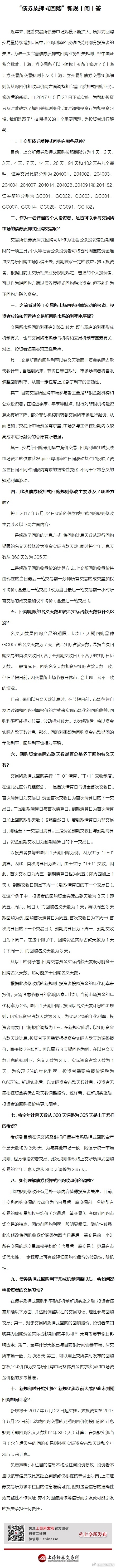 债券质押式回购新规今日实施 上交所详解十大问题