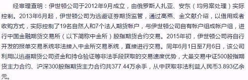 还记得俄罗斯人的伊世顿？股灾中高频交易获利数亿！今天一审宣判