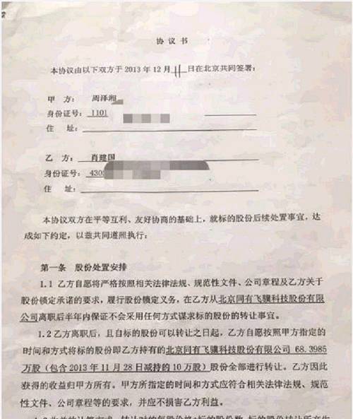 股份处置协议书