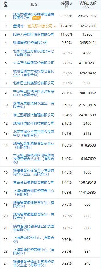 珠海银隆的前身是广东银通投资控股集团有限公司，由魏银仓在2004年注册成立。魏银仓在尝试过多个领域的投资后，最后将目光投向了动力电池上。