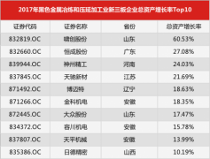 2017年黑色金属冶炼和压延加工业新三