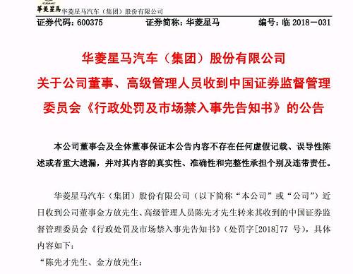 知道业绩大亏，提前卖股票避损8122万元！这家上市公司两高管被罚没1.6亿元