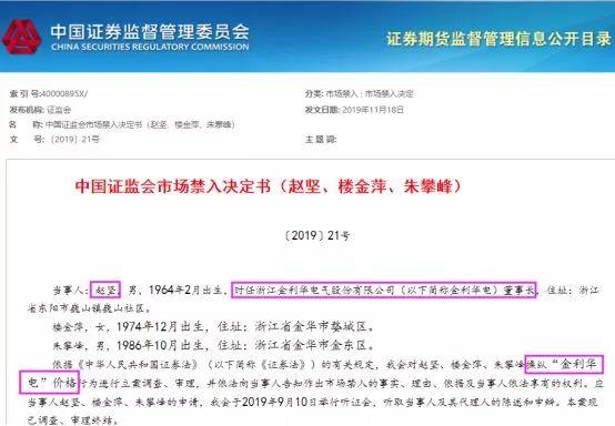 动用上百账户操纵自家股票，居然还亏了1.57亿！金利华电实控人遭10年禁入