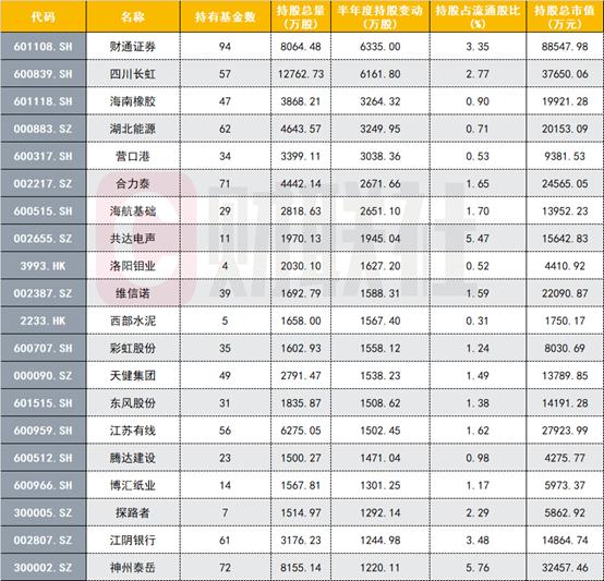 基金隐形重仓股曝光！傅鹏博、谢治宇还买了这些票