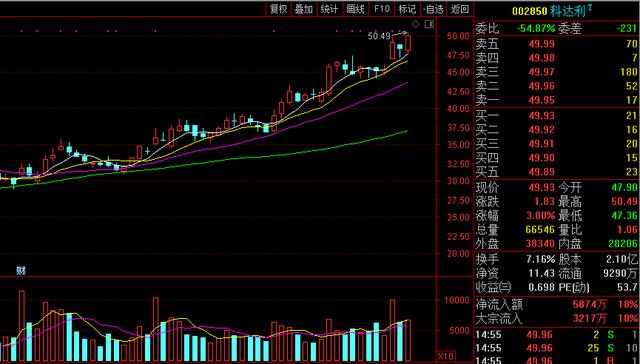 一只特斯拉+锂电池趋势大牛股，走势漂亮，股民：干它