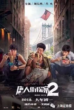 其前作《唐人街探案》（2015年底上映）票房约8.24亿元， 而本作中的诸多伏笔，也预示着《唐人街探案3》或在2020年推出，足见万达对这一IP影片的信心。